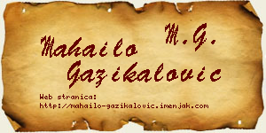 Mahailo Gazikalović vizit kartica